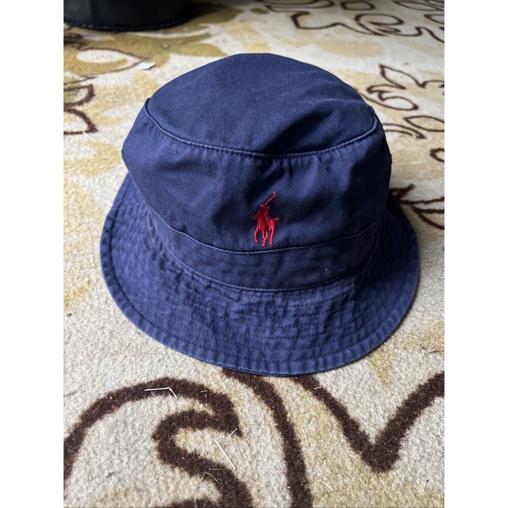Polo Ralph Lauren Mens Bucket Hat M/L Cotton Navy Blue